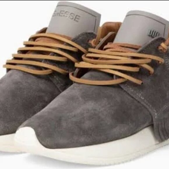 Esseutesse Grey Suede Fringe Sneakers - Picture 3 of 4